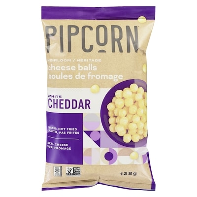 Pipcorn White Cheddar Cheeseballs 128 g, $5.46/100g