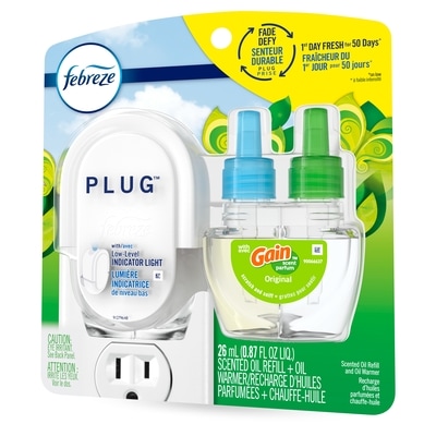 Febreze Plug In Air Freshener Scented Oil Kit, Warmer + 1 Refill 26 ml, $3.65/10ml