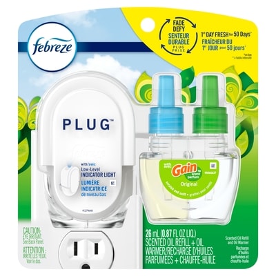 Febreze Plug In Air Freshener Scented Oil Kit, Warmer + 1 Refill 26 ml, $3.65/10ml