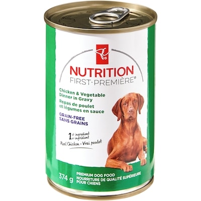 le Choix du Président Nutrition première, repas de poulet et légumes en sauce, nourriture de qualité supérieure pour chiens 374 g, 0,80 $/100g