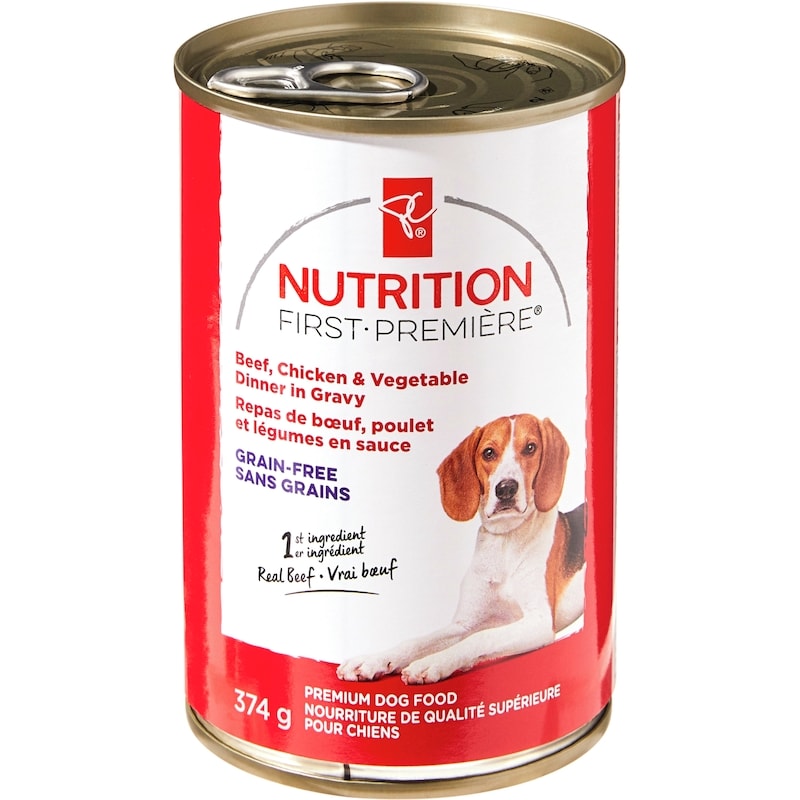 Nutrition First Beef, Chicken, and Vegetable Dinner in Gravy Premium Dog  Food