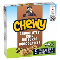 Quaker Chewy Chocolatey Chip Granola Bars 120 g, $1.67/100g