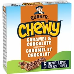 Quaker Chewy Caramel Chocolate Granola Bars, 5 bars 120 g, $1.91/100g