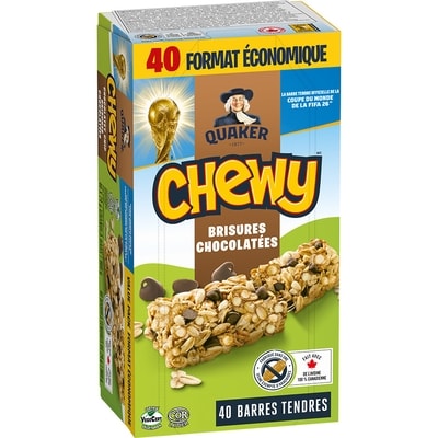 Quaker Barres tendres Chewy Brisures de Chocolat 960 g, 1,41 $/100g
