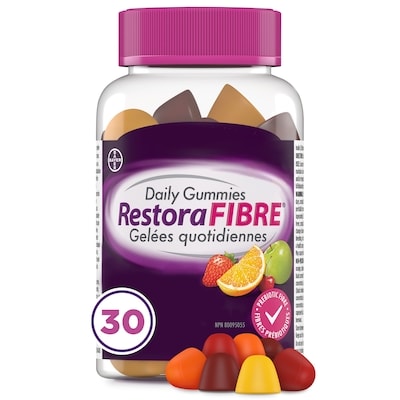 RestoraLAX Daily Gummies Lot de 30 fibres prébio 30 ea, 0,32 $/1ch