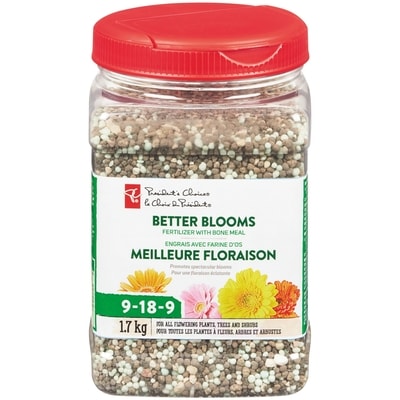 President's Choice Better Blooms Bonemeal Fertilizer 9-18-9, 1.7kg 1 ea, $12.00/1ea