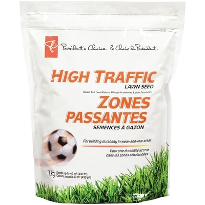 President's Choice High Traffic Lawn Seed, 1kg 1 ea, $12.00/1ea