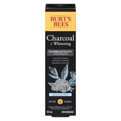 Burt's Bees Toothpaste, Charcoal with Fluoride, Peppermint, 105 mL 105 ml, $5.71/100ml