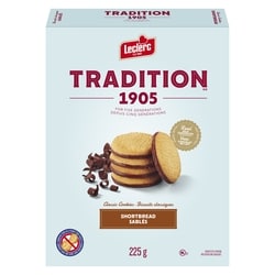 Leclerc Tradition 1905 Cookies Shortbread 225 g, $2.00/100g