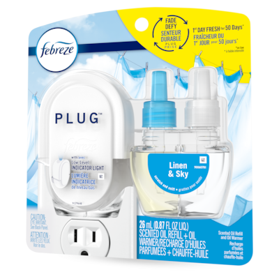 Febreze Air Fresheners, Air Freshener, Linen & Sky, Starter Kit Oil Refill 26 ml, $3.65/10ml