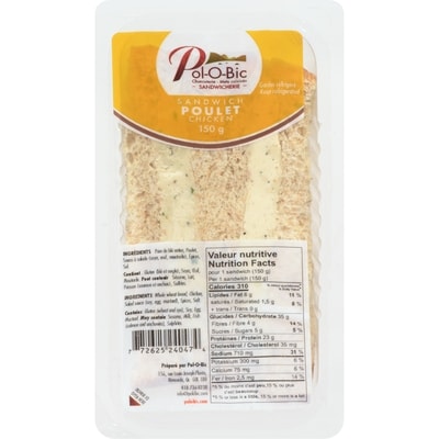 null Sandwich Poulet 150 g, 3,67 $/100g