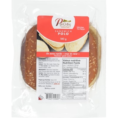 null Sandwich Polo 185 g, 2,97 $/100g