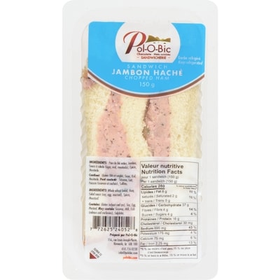 null Sandwich Jambon Haché 150 g, 4,00 $/100g
