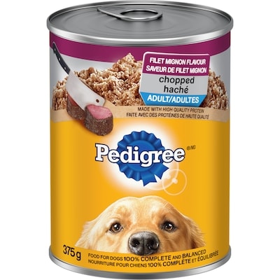 Pedigree Dog Food, Wet Chopped Ground Dinner Filet Mignon 375 g, $0.66/100g