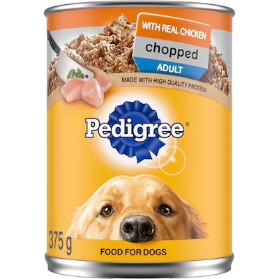 Pedigree Chopped Adult Wet Dog Food With Real Chicken 375 g, $0.66/100g