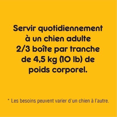 Nourriture humide pour chiens adultes repas haché avec poulet véritable