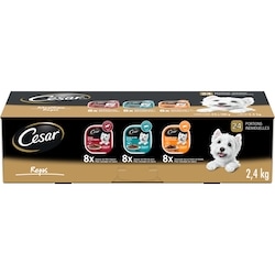 Cesar Nourriture humide pour chiens adultes pain classique en sauce Repas – format variété 2.4 kg, 1,67 $/100g