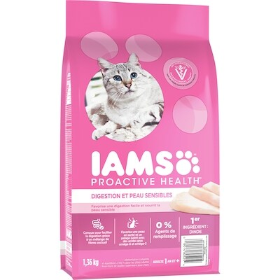 Nourriture Sèche Pour Chats Adultes PROACTIVE HEALTH Digestion Et Peau Sensibles Avec Dinde