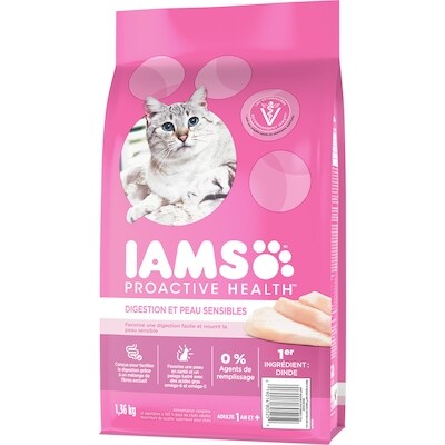 Nourriture Sèche Pour Chats Adultes PROACTIVE HEALTH Digestion Et Peau Sensibles Avec Dinde