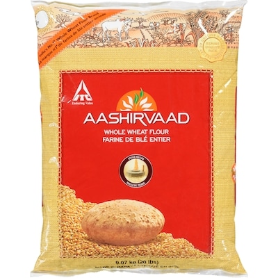 Aashirvaad Farine de blé entier  9.07 kg, 0,17 $/100g