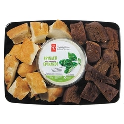 null Spinach Dip with Pumpernickel & Sourdough Bread 575 g, $1.39/100g