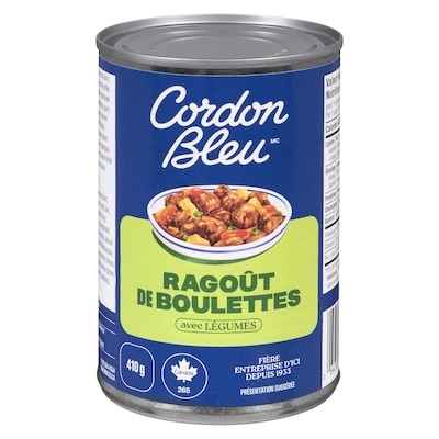 Cordon Bleu Ragoût De Boulettes Avec Légumes 410 g, 0,73 $/100ml
