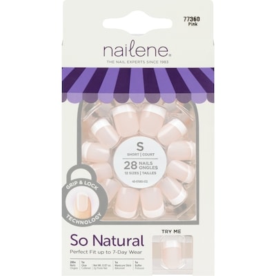 Nailene So Natural Nails Short 77360 Pink 1 ea, $9.99/1ea