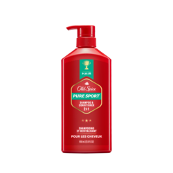 Old Spice Shampooing et revitalisant 2 en 1 Pure Sport pour hommes 650 ml, 1,69 $/100ml