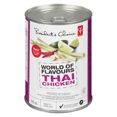 President's Choice World of Flavours Thai Chicken Soup 540 ml, $0.70/100ml