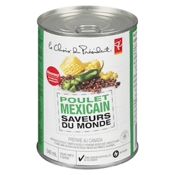 le Choix du Président Soupe Saveurs du monde au poulet mexicain  540 ml, 0,70 $/100ml