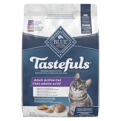 Blue Buffalo Tastefuls Adult Active Cat Chicken & Brown Rice Dry Cat Food 4.5 kg, $0.82/100g