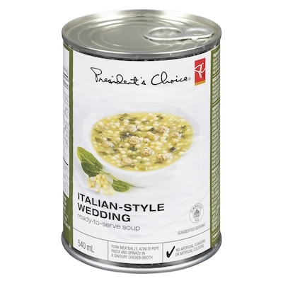 President's Choice Italian-Style Wedding Soup 540 ml, $0.65/100ml