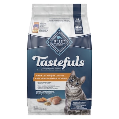 Blue Buffalo Tastefuls Adult Cat Weight Control Chicken & Brown Rice Dry Cat Food 2.2 kg, $1.14/100g