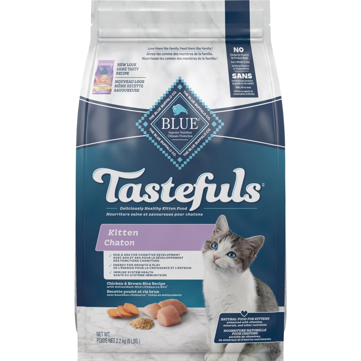 Blue Buffalo Tastefuls Kitten Chicken & Brown Rice Dry Kitten Food 2.2 kg, $1.00/100g