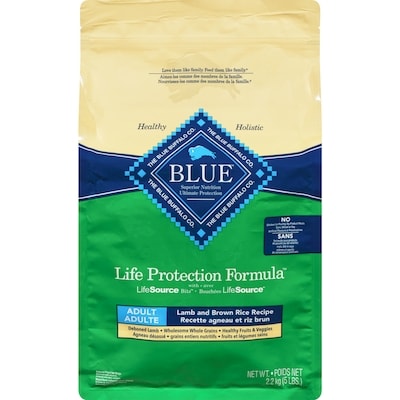 Blue Buffalo Life Protection Formula recette agneau et riz brun pour chiens adultes 2.2 kg, 1,23 $/100g