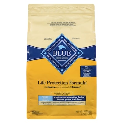 Blue Buffalo Life Protection Formula Adult Small Breed Healthy Weight Dry Dog Food, Chicken and Brown Rice  2.2 kg, $1.23/100g