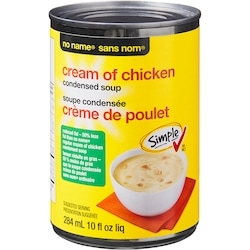 No Name Cream of Chicken Condensed Soup, 50% Less Fat 284 ml, $0.53/100ml