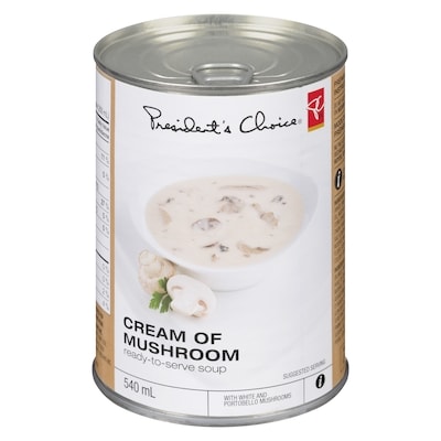 President's Choice Cream of Mushroom Soup 540 ml, $0.65/100ml