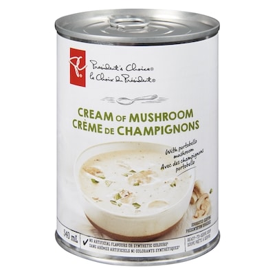 le Choix du Président Soupe crème de champignons 540 ml, 0,56 $/100ml