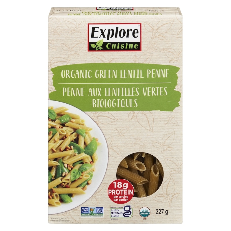 Explore Cuisine Penne Green Lentil Organic - 227 g | Wholesale Club