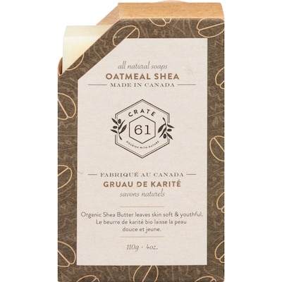 Crate 61 Savons naturels gruau de karité 110 g, 3,63 $/100g