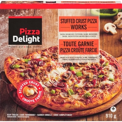 Pizza Delight Stuffed Pizza Crust 910 g, $1.43/100g