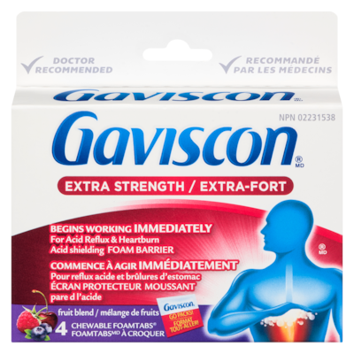 Gaviscon Extra Strength Fruit Blend Foam Barrier 4 ea, $0.63/1ea