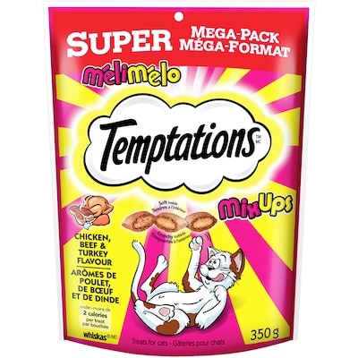 Temptations Mix-Ups Chicken, Turkey & Beef Flavour Adult Cat Treats 350 g, $0.21/100g