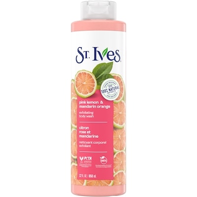 St Ives Soap, Exfoliating Body Wash Pink Lemon & Mandarin Orange 650 ml 650 ml, $1.15/100ml