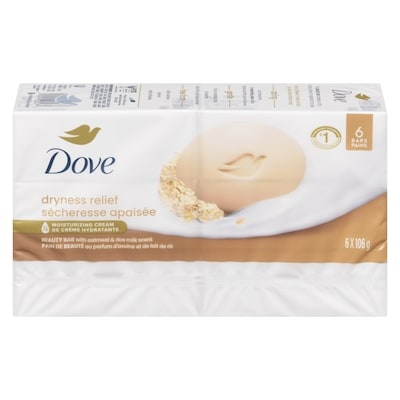 Dove Beauty Bar Soap for Replenished Skin, Oatmeal and Rice Milk 637 g, $2.12/100g