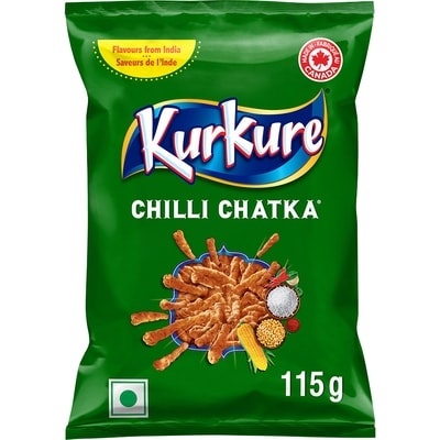 Kurkure Grignotines aromatisées Chilli Chatka 115 g, 1,56 $/100g
