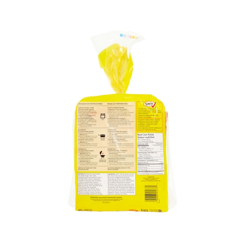 Ready to Bake Garlic Toast