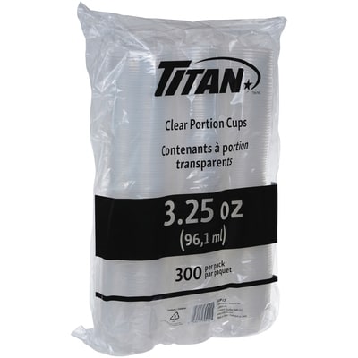 Titan Contenants a portion transparents 3.25oz 1 ea, 9,99 $/1ch
