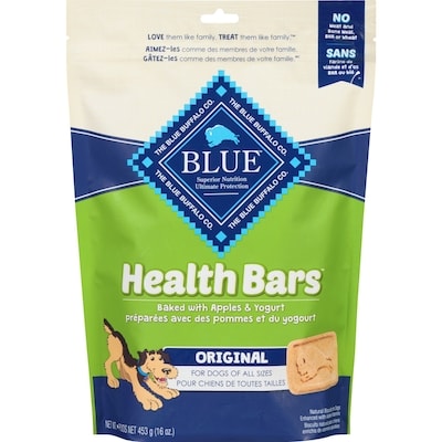 Blue Buffalo Health Dog Bars ApplesYogurt 0.45 kg, $1.66/100g